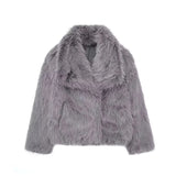 MQTIME  -  Fashion Oversized Turn Down Collar Fluffy Faux Fur Coat Women Vintage Faux Fur Jacket Coats Winter Clothes Women 2024