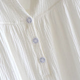MQTIME  -   Sexy Sleepwear Women Cotton Night Dress V-Neck Long Sleeve Nighties Spring Summer New Nightgown Nightdress