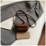 Autumn Cute Cartoon Puppy Pu Messenger Bag Niche Kwaii Dog Mini Shoulder Small Square Bag Purse Women Bags Crossbody Bag