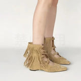 MQTIME  -  Bohemia Women's Shoes Retro Hollowed Out Summer Boots for Woman Exquisite Square Head Ankle Boots Designer Shoes Botas Feminina