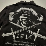  MQTIME  -  Y2K Vintage Gothic hoodies Aesthetic Harajuku Dark  letter Print Loose Sweatshirt women Streetwear Fashion Outdoor Outfits new
