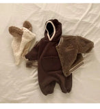 MQTIME  -  Toddler Boy Lamb Woolen Jacket Thick Letter Embroidery Kids Girl Warm Coat Single Button Closure Baby Boy Winter Baseball Jacket