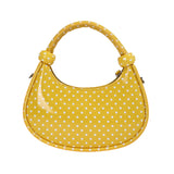 MQTIME  -  Women Polka Dot PU Leather Mini Handbag New Trend Female Top Handle Cute Half Moon Shoulder Purse Lady Crossbody Bags