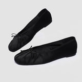 MQTIME  -  New Women Bow Ballet Shoes Fashion Square Head Casual Shoes for Women Sweet Party Wedding Shoe Designer Shoes Zapatos Mujer