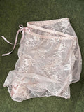 MQTIME  -  Summer Women Lace Pajama Sets Sexy Perspective Sleepwear Sleeveless Camisole+Shorts Thin Femlae See Through Home Clothing Suits