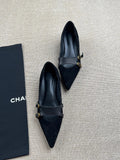  MQTIME  -  Women's shoes with elegant style  pointed braided belt buckle Mary Jane shoes women's commuting single shoes