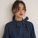 MQTIME  -  Simple And Casual Versatile Solid Color Shirt For Women In Spring And Autumn, New Lapel Single Breasted Pocket Shirt