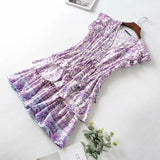 MQTIME  -  Boho Dress Summer Printing Viscose Mini Dress A-line Short-sleeved Hippie Vestidos Mujer Chic Holiday Dresses