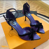 MQTIME  -  Elegant Women's Shoes French Style Romantic High Heeled Sandals for Woman Exquisite Casual Shoes Designer Shoes Sandalias Mujer