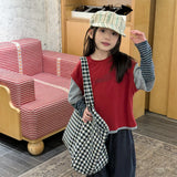 MQTIME  -  Spring New Children Long Sleeve T Shirts Fashion Girls False Two Piece T Shirts Kids Casual Tops Baby Boy Cotton Tees