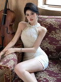MQTIME  -  Heavy Industry Design Sense Internet Celebrity Temperament Style DressWestern Style Slim Banquet Dress Bag Hip Dress 2025 New