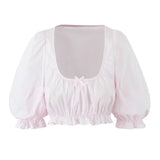 MQTIME  -  Summer Fashion Ruffled Crop Top + Midi Skirt Set French Fashion Loose Skirt Matching Set Elegant Vacation Casual Outfits