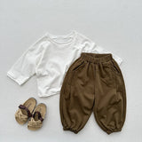  MQTIME  -  Autumn New Children Casual Pants Cotton Girls Sweat Pants Solid Boys Loose Trousers Kids Harem Pants Baby Clothes