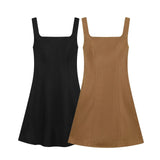  MQTIME  -  Women Short Dress 2026 Spring Summer New Sleeveless Mini Dress Backless Simple Elegant Woman Casual Party Dresses