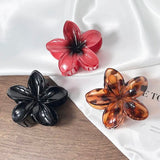 MQTIME  -  3pcs/set Fashion Gradient Flower Shark Claw Elegant Acrylic Large Hair Clip Crab For Women Ponytail Hair Accessories Beach Clamp