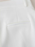 MQTIME  -  Autum Women's European And American Style Flip-up Short Vest Casual Pants Street Style Fashionable Elegant Suit