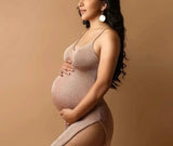 MQTIME  -  Sexy Slip Maternity Photography Props Dress Mesh See Through Maternity Photo Shoot Photography Dress Sides Slit