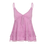 MQTIME  -  Faion Me Hem ort Vest Top Women's Slim Fit Lace Inner Wear Ultra ort Length  Color Girl's Sle Triacetate Fiber