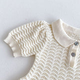 MQTIME  -  Summer Newborn Infant Baby Girls Hollow Out Knit Thin Muslin Dresses Ventilate Skirt Kids Onepiece Fashion Baby Clothing