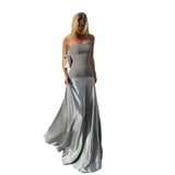  MQTIME  -  2026 Women's Sexy Long Dress Design Evening Dress Tube Top