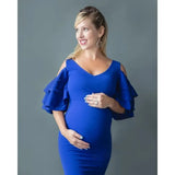  MQTIME  -  Shoulderless Maternity Dresses For Photo Shoot Maternity Photography Props Pregnancy Dresses For Pregnant Women Clothes Vestidos