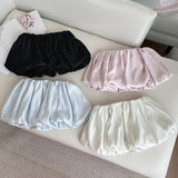  MQTIME  -  Streetwear Fairy Summer Mini Pleated Skirts Women High Waist A-line Sweet Solid Harajuku Jupe Y2k Aesthetic Grunge Skirt