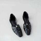 MQTIME  -  New Womens Shoes Fashion Retro Hollow Out Flat Sandals for Woman Exquisite French Casual Shoes Designer Shoes Sandalias De Mujer