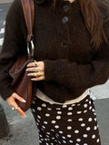 MQTIME  -  Autumn/Winter 2025 New Casual Simple Button-Down Long-Sleeved Jacket Sweater