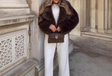 MQTIME  -  Autumn Winter New Women's Fox Fur Black Coat Fur Jacket Babes