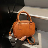 MQTIME  -  Retro Fashion Simple Japanese Style Large Capacity PU Storage Bag Crossbody Bags Shoulder Bag Tote Bags Women's Bag