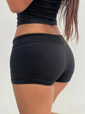 MQTIME  -  Women's Low Waist Drawstring Shorts Slim Fit Casual Knit Pants Sporty Bottoms for All Seasons, Comfortable Home Wear