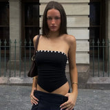  MQTIME  -  2026 New Shell Buckle Decorative Versatile Tube Top Women