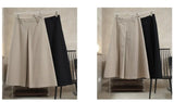 MQTIME  -  Spring Summer Korean High Waist Suit Feeling Half Skirt Pleated A-line Loose Thin Umbrella Skirt Women