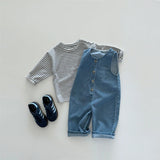  MQTIME  -  Autumn New Baby Sleeveless Denim Romper Kids Jumpsuit For Boys Girls Overalls Infant Denim Pants Toddler Clothes