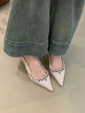 MQTIME  -  Designer Crystal Pointed Toe Women Sandals Shoes Fashion Shallow Singbacks Shoes Elegant Street Style High Heel Sandals
