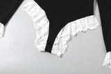 MQTIME  -  Lace Fashion Suit Jumpsuit Female Blazer Body Top V-Neck Slim Long Sleeve Sexy Cardigan Streetwear Women Black Rompers New