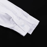  MQTIME  -  Spring Pleated Single-breasted Shirt Skirt New Lapel Long-sleeved High-waisted Temperament White Dress