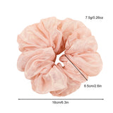 Mqtime Women Hair Scrunchies Fashion Bright Silk Hair Band Flower Shape Hair Tie Head Band Stretch Ponytail Rubber Band Headwear