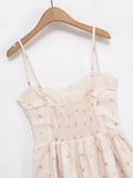 MQTIME  -  women's summer new casual fashion temperament slim print poplin bra-style suspender short dress