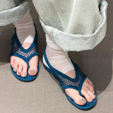 MQTIME  -  Women Mesh Sandals Flats Shoes Clip Toe Slippers Summer Trend Beach Sport Shoes Casual Flip Flops Comfort Shoes Sandalias