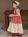 MQTIME  -  New Summer Baby Girls Patchwork Dress Short Sleeve Cotton Printed Toddlers Kids Loose Casual Vacation Dresses