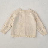 MQTIME  -  New autumn baby clothing, 0-3 year old female baby, knitted sweater embroidered long sleeved jacket