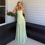 MQTIME  -  Party Dresses For Woman Tube Top Sleeveless Suspender Dress Solid Color Bodycon vestidos Fashion Elegant Temperament Trendy