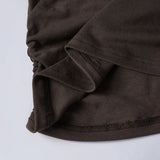 MQTIME  -  Y2K Grunge Solid Long Sleeve Fake Two T-shirts Vintage Fashion Beads Halter Pullover Tops 90s Women Basic Street T-shirt