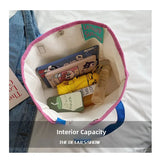 MQTIME  -  Casual Large Capaci Canvas oulder Bag Handbag Artistic Tote Bag Trendy New Ins Big Bag Soft Foldable Magnetic Bule