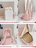 MQTIME  -  Adorable  Bapa for Middle School Girls High Aesthetic Durable Nylon Waterproof Large Capaci School Bag Cartoon Design