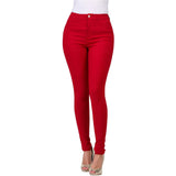 MQTIME  -  Classic Basic Multicolor Elastic Slim Fit Denim Jeans for Women High Waist Commute Style Water Washed Other Material 100%