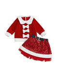 MQTIME  -  Baby Boy Christmas Outfit Plaid Shirt Suspender Pants Bowtie 3 Piece Winter Set Holiday Party Costume