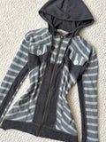 MQTIME  -  Winter Coat Y2k Stripes Vintage Punk Goth 90s Aesthetic Harajuku Streetwear Jackets Fashion Hoodie Grunge Casual Top Casual Emo