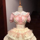 MQTIME  -  Handmade Girls Birthday Lolita Dress Trailing Princess Adult Party Dress Women Wedding High Quality Dress Photography Clothes